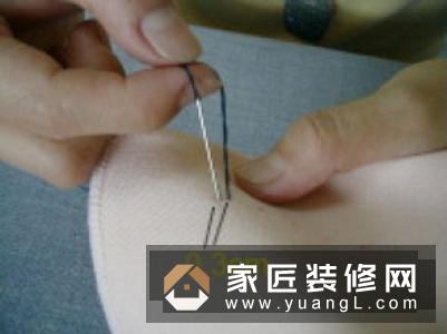 手缝基础之平针缝的缝法,两片布的拼接或缝制较薄